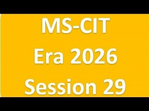 MS-CIT Era 2026 Session 29