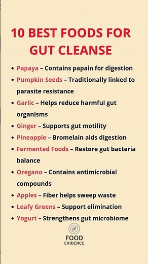 10 Foods That Clean Your Gut Naturally 🧠🔥 #healthyeating