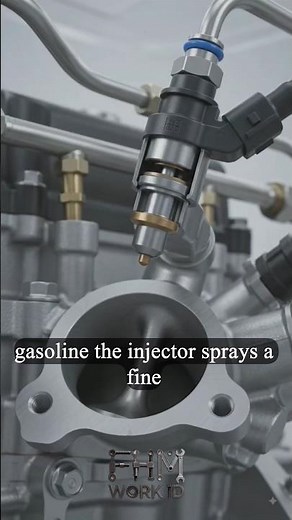 How a fuel injector sprays fuel inside a gasoline engine