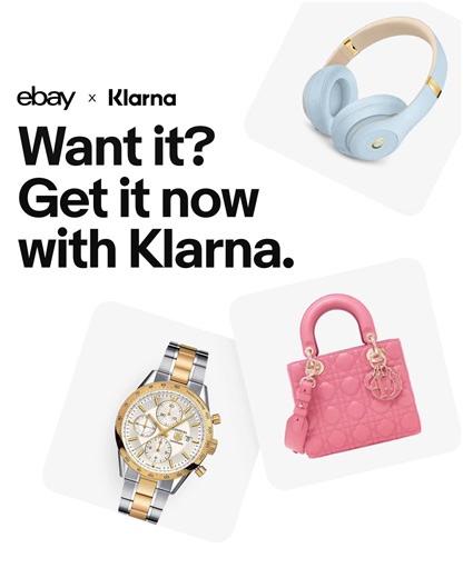 You can now shop with Klarna on eBay 🎉 We’ve partnered up to bring you all the options: Split your purchase into 4 interest-free payments or choose monthly financing. What are you waiting for? Learn more at https://ebay.to/4kyXDB7. | eBay