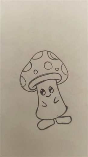 🎨🍄 Easy Cartoon Mushroom | Drawing for kids