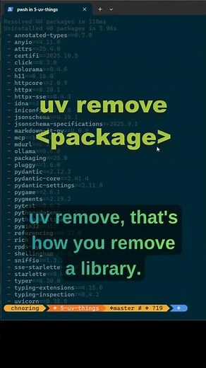 Python edit: 5 uv commands you should use in your #python #project #programming #tip