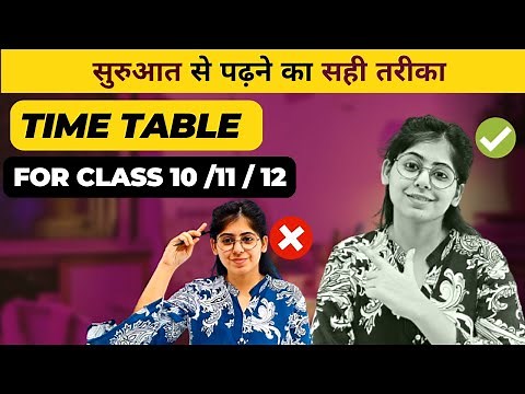 Time Table for Class 10/11/12th | How to Studying from Beginning TIMETABLE