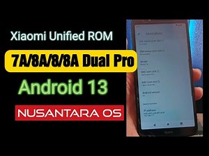 Redmi 7/8/8A/8A Dual Pro Android 13 Nusantara OS Unified ROM 64bit (Retrofit)
