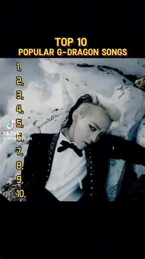 Onii Chan on Instagram: "Top 10 Popular G-Dragon songs @xxxibgdrgn #지드래곤 #xxxibgdrgn"