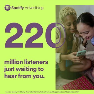 4.6K views · 63 reactions | More than 220 million listeners. Tuned in. Ready to engage. Now you just need to reach them. We can help. | Spotify Advertising | Facebook