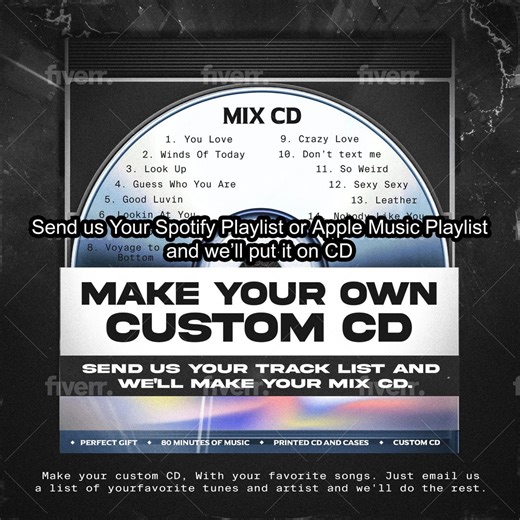Custom CD Mixtape: Personalized Music Mix (80 Minutes) - Etsy