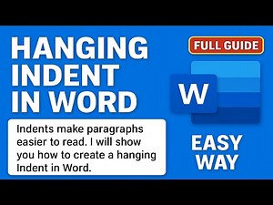 How to Do a Hanging Indent in Word (Easy Step-by-Step Guide)