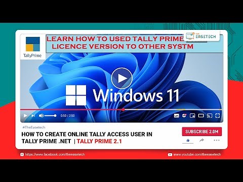 HOW TO CREATE TALLY PRIME . NET USER | TALLY PRIME 2.1
