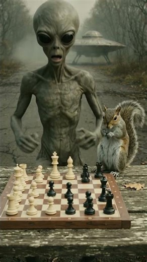 Alien ko squirrel ne chess mein hara diya #alien