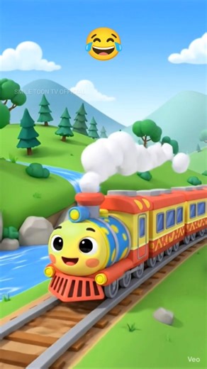 Cute Cartoon Train Ride 🚆😊 | Satisfying Animation #Shorts