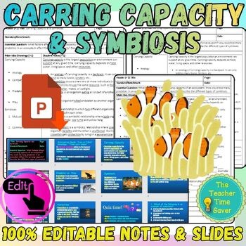 Ecology PowerPoint and Notes - Carrying Capacity and Symbiosis