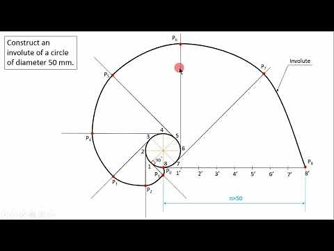 How to Draw INVOLUTE of a Circle | Engineering Graphics