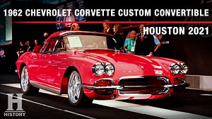 This red 1962 Corvette Resto-Mod was lavished with all the latest gear while respecting its heritage and classic good looks. Extraordinary performance comes from the 5.7-liter LS6 fuel-injected V8 crate engine, matched to a 4L60E automatic overdrive transmission. Tyler Hoover, from Hoovie's Garage, lets us in on all the great details of this beautiful car that sold for $187,000 at our Houston Auction. Click the link for more information: bit.ly/21TX-1962ChevyCorvette | Barrett-Jackson