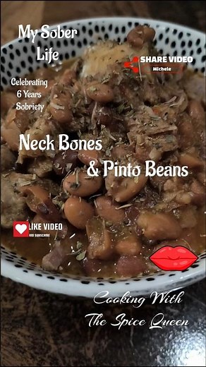 Absolutely Delicious Neck Bones & Pinto Beans #food