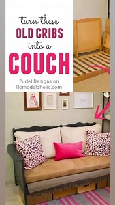4.4K views · 14 reactions | UPCYCLED CRIB INTO COUCH love a good repurposing project, seeing something old become something new, and the sweet Lydia is back again from Germany to show you how she made this cute couch from an upcycled crib https://www.remodelaholic.com/upcycled-crib-to-couch-diy/ #UpCycling #UpCyclingCraft #UpCycle #Crib #Repurposing #Diy #Remodeling #RemodelingCraft #RemodelingActivity #Building | Remodelaholic | Facebook