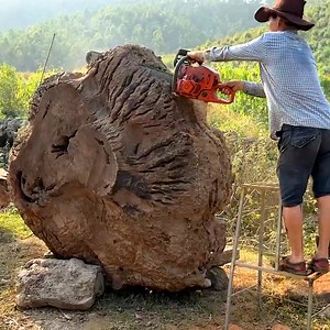 The Process Of Turning A Giant Tree Stump Thousands Of Years Old Into A Unique Tea Table | WT Team Woodworking