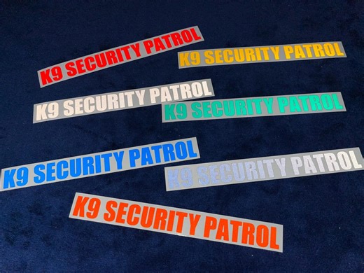 K9 SECURITY PATROL Solo Die Cut Reflective Dog Handler Car Van Stickers - Etsy