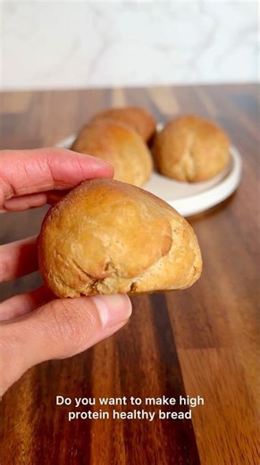 EASY HIGH-PROTEIN BREAD ROLLS. Clean, fluffy, delicious! You will love these! 5 simple ingredients!