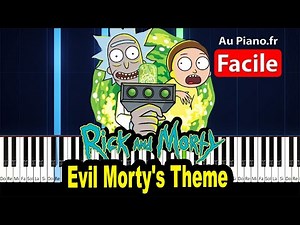 Rick and Morty - Evil Morty's Theme - For the Damaged Coda - Piano FACILE Tutorial
