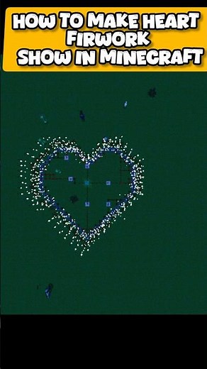 How to make heart firwork show in Minecraft #minecraft #viral #shortsfeed #viralshorts