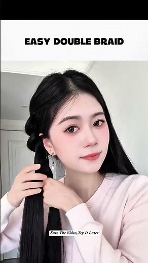 Easy Double Braid Tutorial That Makes Hair Look THICKER #hairtutorial #braidideas #hairstyle