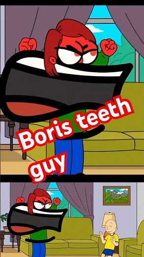 BORIS BECOMES RED AND BE BECOMES A TEETH GUY #boris #funny #animation #Teethguy
