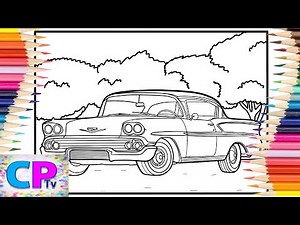 Chevrolet Impala/Old Style Car/Coloring at Natural Speed/‪@coloringpagestv‬ /Elektronomia - Energy