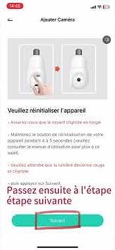 Tutoriel de connexion à l'application Conida Bulb Camera