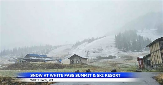 Snow blankets Snoqualmie Summit and White Pass, promising winter ahead