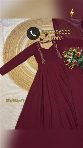 Georgette gown hand embroidery under 1200#slfashions#latestlongfrockdesigns