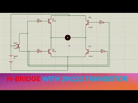 H-BRIDGE | MOTOR DRIVER | 2N2222 TRANSISTOR FOR H-BRIDGE | SIMPLE DIY CIRCUIT