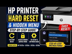 How to Hard Reset HP OfficeJet Pro Printers & Access Hidden Service Menu | HP Printer Support