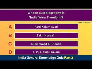 India GK Quiz Part 2 | 25 Basic General Knowledge Questions & Answers | #India