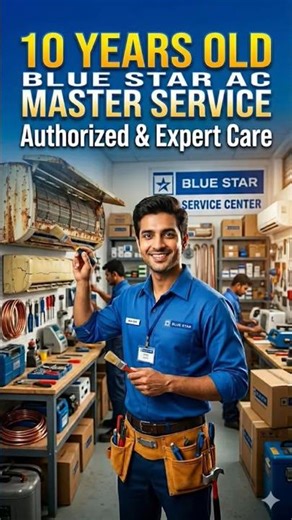 10 Years Old Blue Star AC Master Service #lucknow #bluestar #youtubeshorts #acservice #reels #vlog
