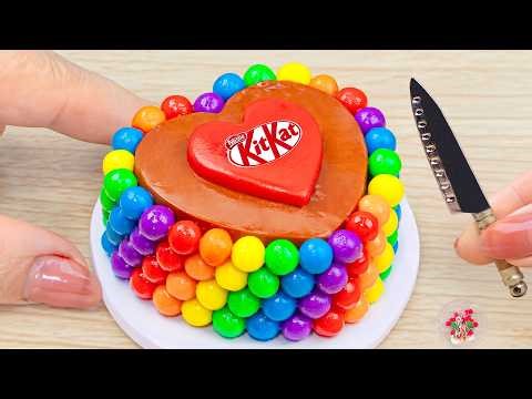 Sweet Kitkat Rainbow Cakes Decorating With Chocolate | 1000+ Satisfying Miniature Raibow Cakes