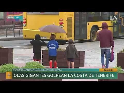 Olas gigantes golpearon la costa de Tenerife