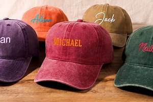 Personalized Vintage Embroidered Cap,embroidery Logo Baseball Hat,embroidered Text Cap,sorority Hat,unisex Baseball Cap,bachelorette Hats - Etsy Canada