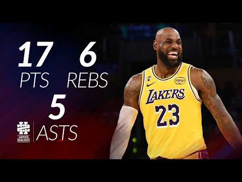 LeBron James 17 pts 6 rebs 5 asts vs Nuggets 25/26 season