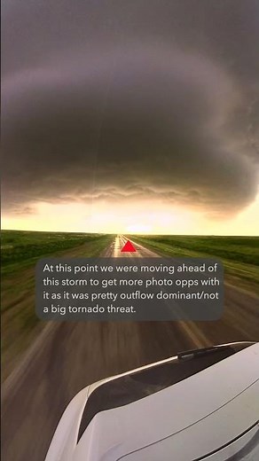 Driving out from underneath a powerful Texas storm to reveal sculpted up storm structure above…