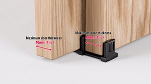 Sliding Closet Door Floor Guide, Sliding Door Guides Floor Mount for Double Bypass Door, Update Adjustable 3-Roller Design