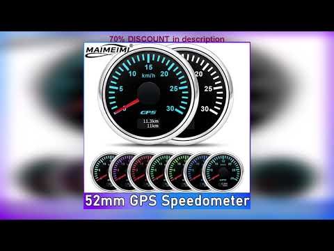 #52MM Digital GPS Speedometer Gauge 7 Color Backlight 12V 24V Universal Suitable for Vehicles Boat