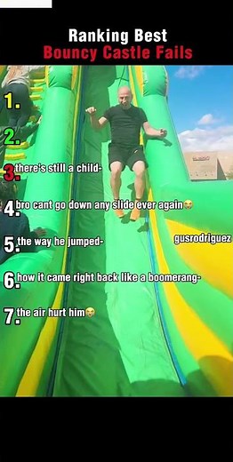 Ranking Best Bouncy Castle Fails #tiktok #usa #bouncycastle #funnyshorts