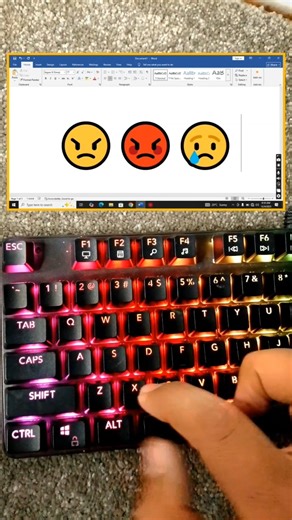 MS Word Emoji Shortcuts | Angry 😠 Pouting 😡 Crying 😢 Emoji Codes