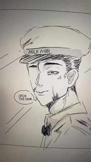 Milkman Drawing with Color - Easy Tutorial