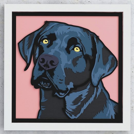 Labrador Retriever Shadow Box, SVG Layered Design for Cricut Silhouette and Other Cutting Machines, 3D Labrador Layered SVG Shadowbox - Etsy