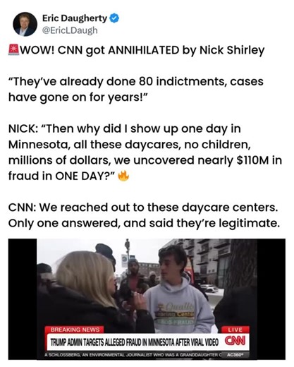 SHOCKER: CNN dismisses Somalia daycares, launches investigation into YouTuber Nick Shirley. #CNN #somalia #youtube #daycare #nickshirley | Florida’s Voice