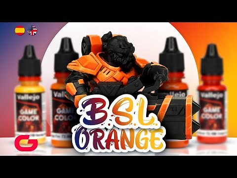 How to paint ORANGE using B.S.L Vallejo system ( only 4 colors)