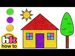 How to Draw a House Using Shapes | Cute Easy Drawings | Chiki Art | Hooplakidz HowTo
