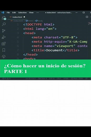 ¿Cómo hacer un inicio de sesión? PARTE 1